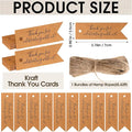 Gift Bags, 50 Brown Drawstring Jute Bags with Thank You Cards