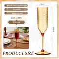 Champagne Glasses, 24 Pack 5.5 oz Plastic Flutes with Removable Stems