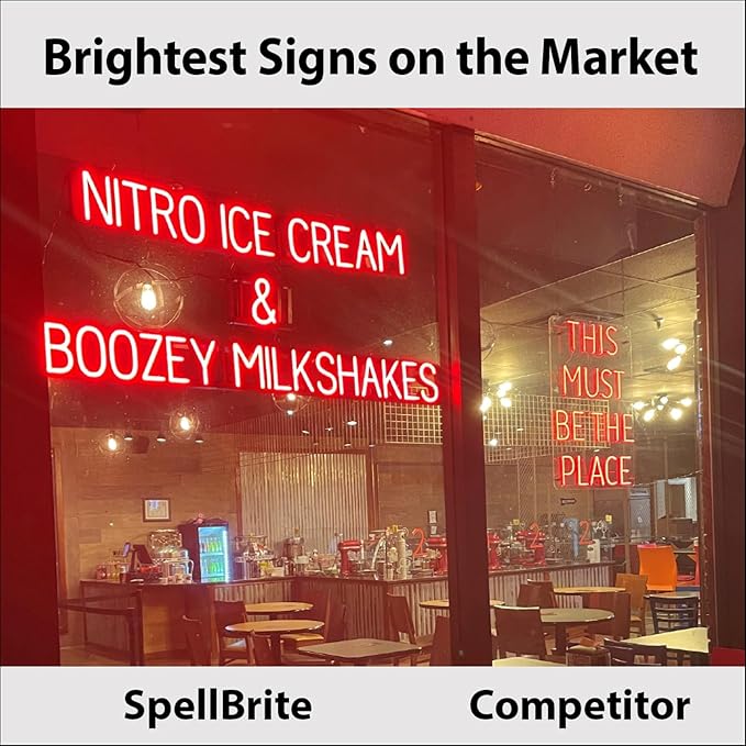 SpellBrite BEER ON TAP Sign | Beer-Related Sign with Neon Look, White LED Light Source | 38.7" x 6.3"