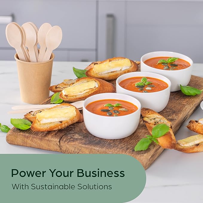 Spoons, 300 Count Natural Birch Wood, Disposable and Compostable