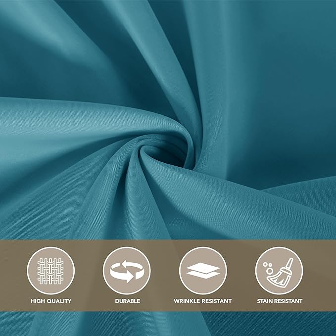 sancua Small Square Tablecloths 36x36 Inch - Teal Table Cloth for Square or Round Tables, Washable Polyester Fabric Table Cover for Nightstand End Bedside Tables