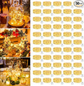 50 Pack Fairy Lights Battery Operated - 7ft 20 Led Twinkle Lights 3 Modes, Bulk Mini String Lights Waterproof for Mason Jars Vases DIY Party Wedding Decoration Christmas -Warm White