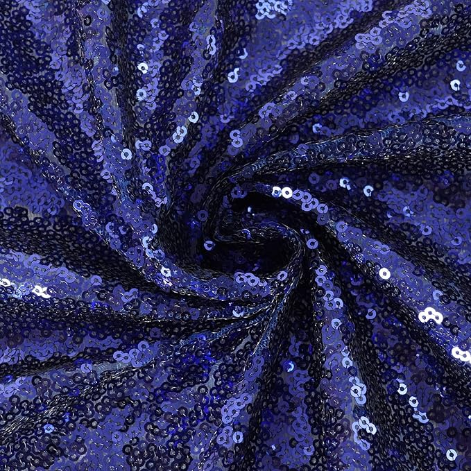 Eternal Beauty Navy Blue Sequin Backdrop, 6x6 Ft Glitter Background Curtains for Shimmer Photography Party Wedding Birthday Independence Day Back Drop Decor
