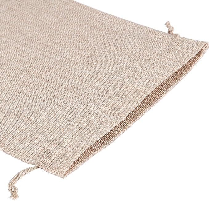Burlap Gift Bags, 30 Count, 8 x 12 Inch Linen with Drawstring