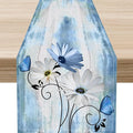 Spring Daisy Table Runner, Farmhouse Seasonal Summer Flower Retro Country Table Center Decor for Home Kitchen Dining Patio Holiday Party Indoor Outdoor Table Decorations, 13"x108" Inch