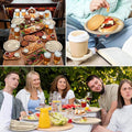 Disposable Plates Set for Parties, 250 Pieces, Compostable Sugarcane Fiber