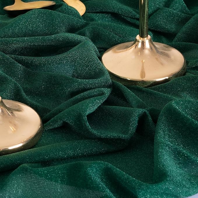 Outdoor Curtains Emerald Sheer Gauze Arch Drape, 2 Panels 29 x 240 In