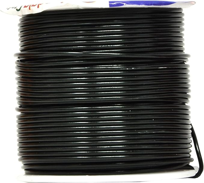 Mandala Crafts 16 Gauge Anodized Aluminum Craft Wire for Jewelry Making – 390 FT Colored Flexible Silver Black Wire - Bendable for Bonsai Armature Crafting Sculpting