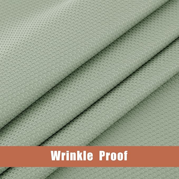 Fitable Textured Table Cloth for Rectangle, 2 Pack - 52 x 70 inch, Sage Green - Waterproof Heavy Duty Fabric Tablecloth for Dinner Party Banquet Event