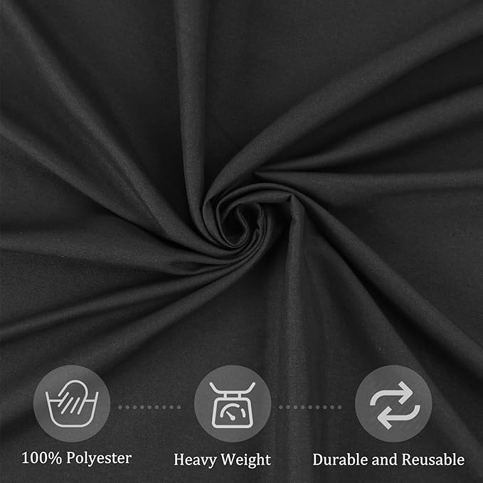 Round Tablecloths 12 Pack Black Polyester 90 Inch Covers