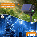 Blue Solar String Lights, 4 Pack 320 LED Outdoor Fairy Lights
