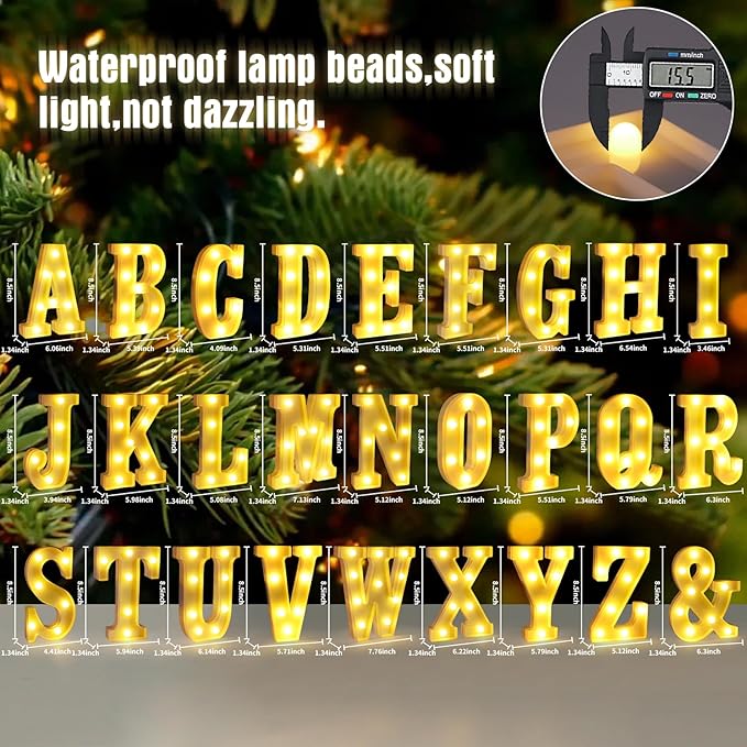 Light Up Letter Y,LED Sign Marquee Letters 26 Alphabet for Party Birthday Name,Wedding,Christmas Decorations,Personalized Name Sign Letters for Centerpieces Table and Wall Decor