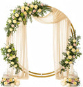 Wedding Arch Draping Fabric 29" x 19Ft Sheer Drapes for Backdrop Wedding Ceremony Reception Ceiling Decor Curtain Baby Bridal Shower Decoration (Champagne, 1 Panel)