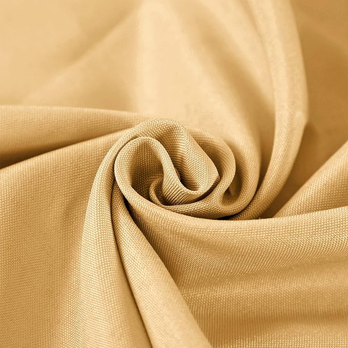 120 inch Round Tablecloth Washable Polyester Table Cloth Decorative Table Cover for Wedding Party Dining Banquet（120 inch,Gold）