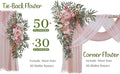 Artificial Flowers Dusty Rose Silk Wedding Arch Kit with Drapes