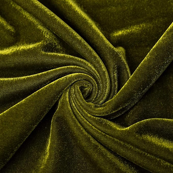 Velvet Tablecloth Luxurious Solid Rectangle Table Cloth,Oblong Retro Farmhouse Ruffle Tablecloths Washable Table Cover for Party Olive Green,52x70 Inches