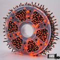 YEGUO 165ft 500 LED Halloween Lights Outdoor Waterproof, 8 Modes Orange String Lights Plug in, Green Wire Christmas Lights Indoor with Timer Memory