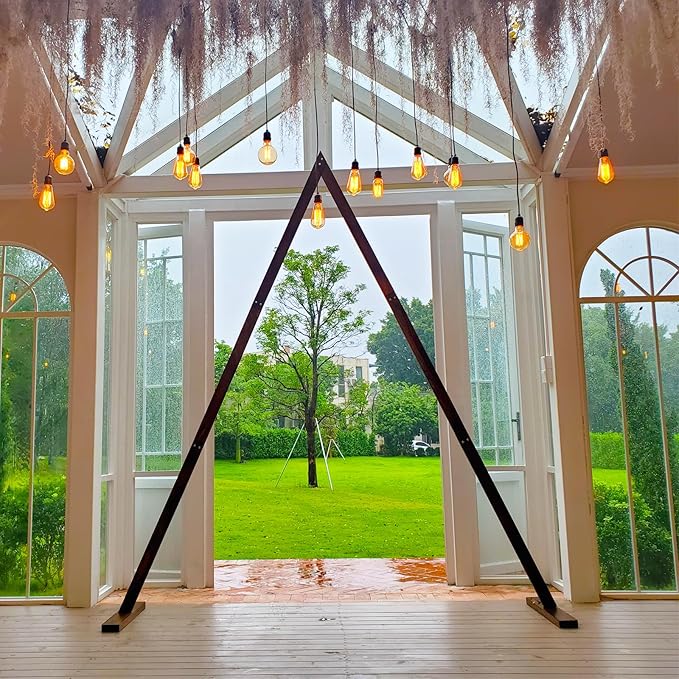 Wedding Arbor, Triangular Solid Wood Frame, Detachable, Unfinished