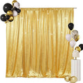 SquarePie Sequin Backdrop Curtain Not See Through Background for Wedding Party 4FT x 7FT Gold