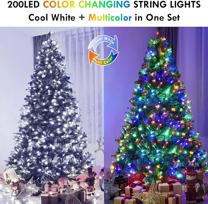 String Lights 33 FT, 100 LED Color Changing, 11 Modes, Timer