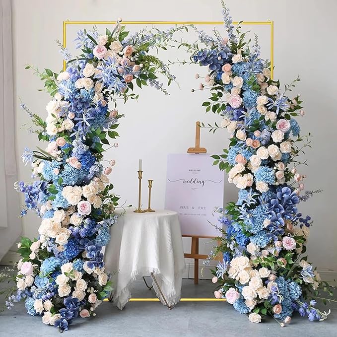 Arbor Backdrop Stand, 6.6 x 5 ft Gold Metal Balloon Arch Frame