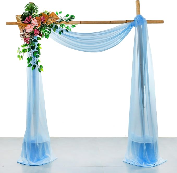 Backdrop Turquoise Sheer Chiffon Draping Fabric, 30 x 100 Feet