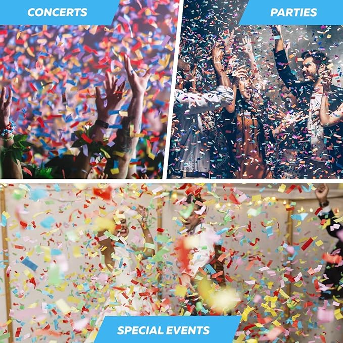 Confetti Paper 2 lb Red, White & Blue Biodegradable for Confetti Launchers