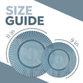 Disposable Plastic Party Plates 40 Pc Set for 20 Guests, Sapphire Blue