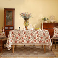 Tablecloth 67 x 67 Inch Square, 12% Linen Polyester Blend, Orange