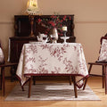 Rectangular Tablecloth 55x71 Inch Linen Polyester Blend Floral