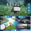 Solar Spotlight White 20-LED Outdoor Landscape Light IP65 Waterproof