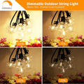 String Lights 150 FT Warm White G40 LED, 75 Shatterproof Bulbs