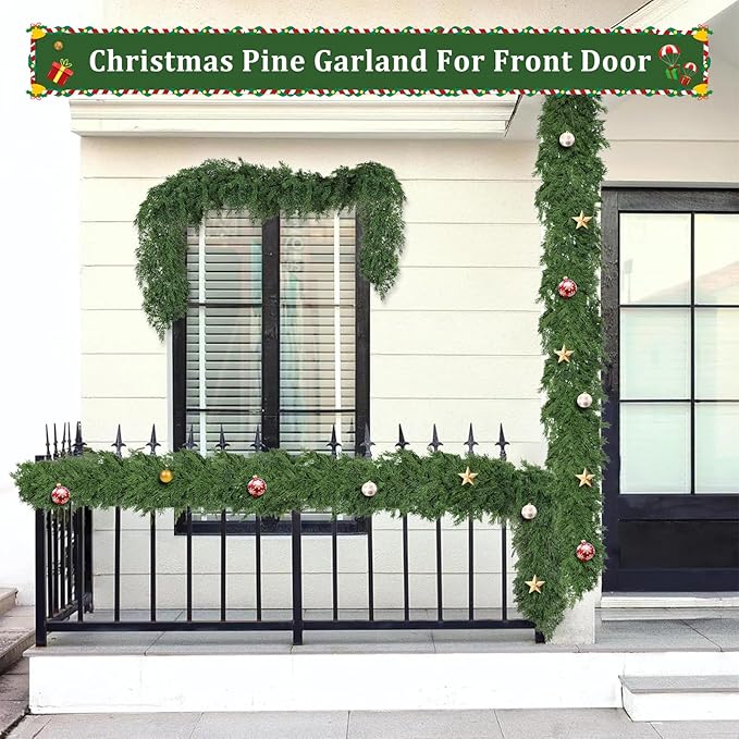 Garland 6 Ft Green Artificial Pine with 154 Lifelike Sprigs