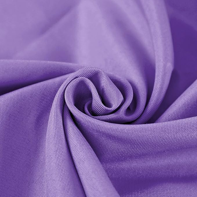 132 inch Round Tablecloth Washable Polyester Table Cloth Decorative Table Cover for Wedding Party Dining Banquet（132 inch,Purple）