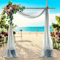 MDS Halloween Chiffon Draping Fabric - 1 Panel, 30" Wide x 30ft Long - Sheer Spooky Arbor & Canopy Drapery for Haunted House Backdrops, Party Ceilings, DIY Costumes & Themed Events - Gray