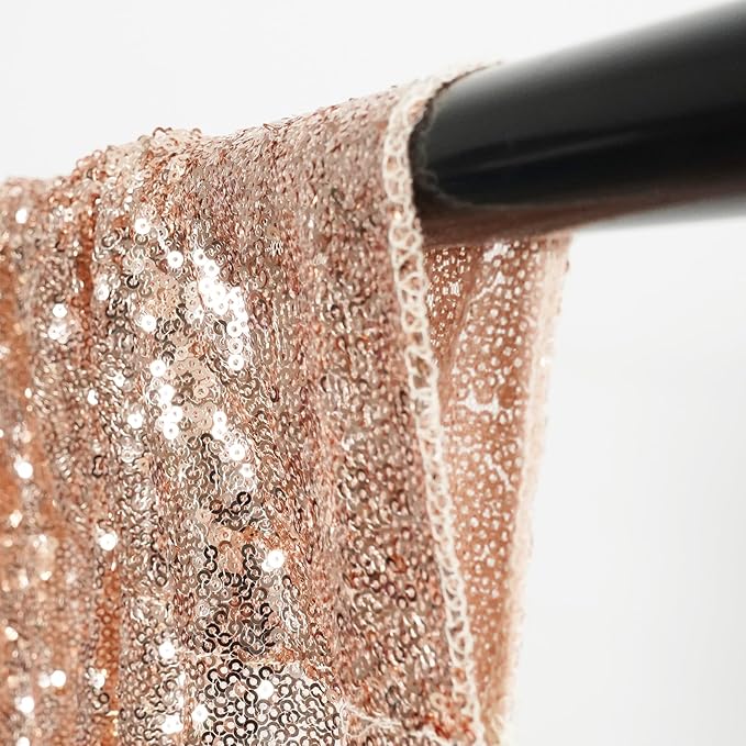 Sequin Backdrop Panels, Rose Gold, 5 x 10 Ft, Pack of 2