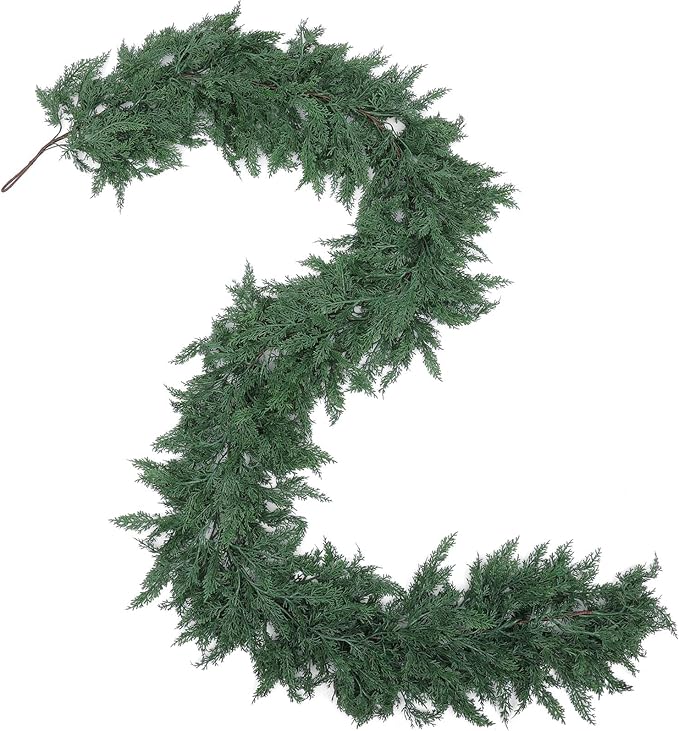Garland 9 Foot Green Artificial Cedar with Lush Realistic Needles