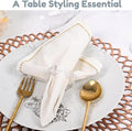 Clear Acrylic Napkin Rings, 12 Pack, Faceted Oval Design
