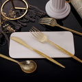 Plastic Spoons, 180 Count Gold Glitter Party Flatware Set