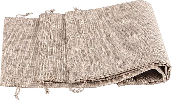 Gift Bags, 50 Pack Linen Burlap Drawstring Favor Bags, 5 x 7 Inch