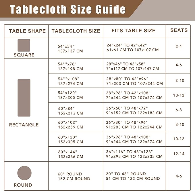 Fitable Textured Linen Tablecloths 2 Pack, Washable Fabric Rectangle Table Clothes for 6 Foot Tables, Rustic Holiday Table Covers for Kitchen Dining, Party, Farmhouse (Stone, 54 x 108 Inch)