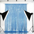Eternal Beauty Baby Blue Sequin Backdrop, 4x7 Ft Glitter Background Curtains for Shimmer Photography Party Wedding Birthday Back Drop Decor