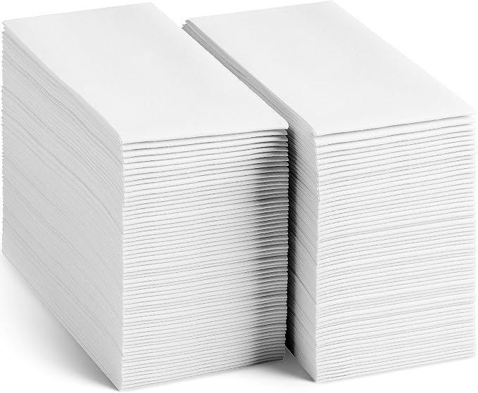 200-Pack Servietto Disposable Linen-Feel Guest Towels, Soft and Absorbent Paper by SERVIETTO
