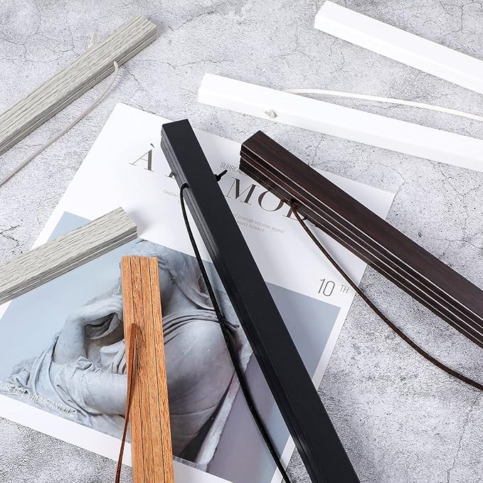 19x29 19x27 19x13 Poster Frame, Magnetic Light Wood Wooden Frame Hanger Hanging Kit for Photo Picutre Canvas Artwork Art Print Wall Hanging (1 Pack, 19", Teak Wood)