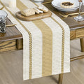 Artoid Mode Burlap Brown Farmhouse Woven Rustic Table Runner, Seasonal Holiday Hollow Kitchen Dining Table Decoration for Home Party Decor 12x48 Inch