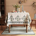 Patdrea Designer Vintage Blue Long Rectangle – Linen – 63"x102"-Ivar B
