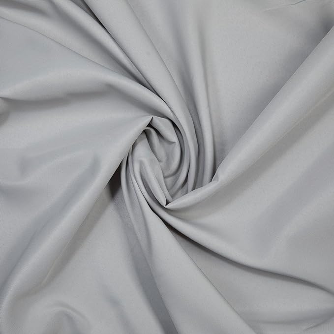 Gee Di Moda Rectangle Tablecloth - 90 x 132 Inch Silver Table Cloth for 6 Foot Table with Floor-Length Drop - Heavy Duty Washable Fabric - 6 Ft Buffet Table, Holiday Party, Wedding & Baby Shower