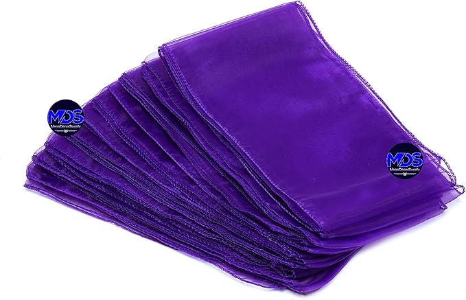 MDS Pack of 200 PCS Organza Chair Sashes Wider Dining Chair Bows Ribbon Tie Back for Wedding Party Birthday Bridal Shower Reception Event Banquet Home Chair Cover Decoration - Purple