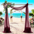MDS Halloween Chiffon Draping Fabric - 2 Panel, 30" Wide x 20ft Long - Sheer Spooky Arbor & Canopy Drapery for Haunted House Backdrops, Party Ceilings, DIY Costumes & Themed Events - Burgundy