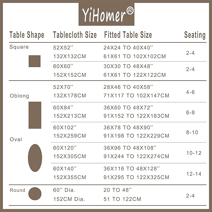 Pastoral Square Tablecloth - 52 x 52 Inch - Beige Linen Table Cloth - Washable Table Cover with Dust-Proof Wrinkle Resistant for Restaurant, Picnic, Bistro, Indoor and Outdoor Dining, Green Leaf